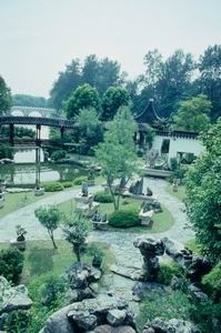 Penjing naturally displayed around the dedicated Penjing Garden at the Jurong Chinese Garden in Singapore