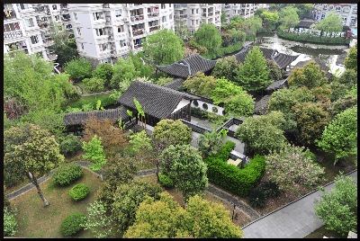 A ' real-time,' image of the Hangzhou Community Hall Garden.