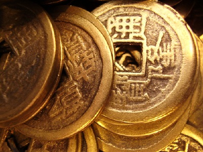 Chinese coins photo.