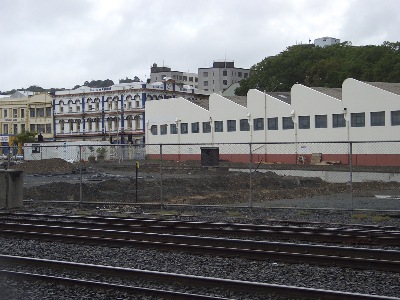 The same stage - looking back from beyond the rail siding side.