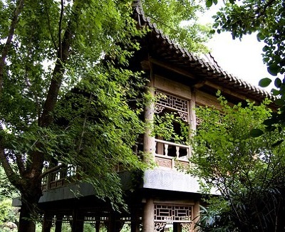 Chih-shan Garden at the National Palace Museum in Taipei City, Taiwan.