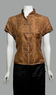 Chinese Mandarin style shirt and skirt.