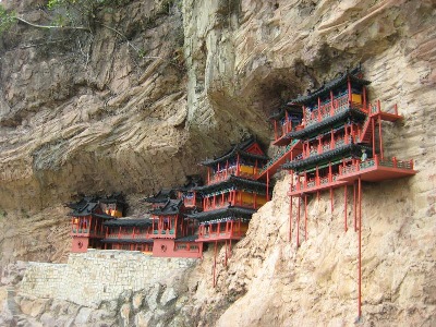 'The Monastery,' on a ' diminutive,' scale - no less precarious, built against the cliffs of Splendid China, in Shenzhen.