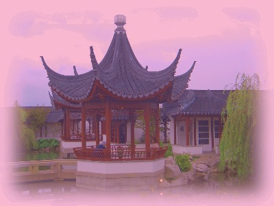 The Heart of the Lake Pavilion, in the Dunedin Chinese Garden  " Lan Yuan."