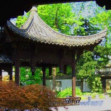 A Chinese garden pavilion