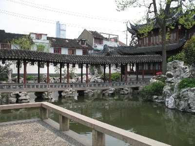 A corridor at the Yu Yuan Garden, in Shanghai.