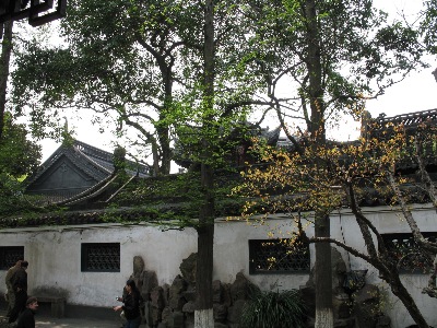An exterior wall of the Yu Yuan Garden, in Shanghai.