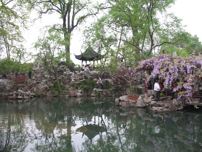 The same vista, yet slightly to the right of the previous view across the garden pond, Humble Administrator's Garden, Suzhou.