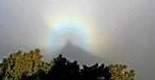 A rainbow formed over the Huangshan mountains.